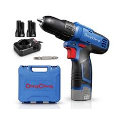 Dongcheng 12V 2Ah Blue & Black Cordless Drill Machine with 10 mm Chuck, forward & Reverse Rotation Function, DCJZ1202