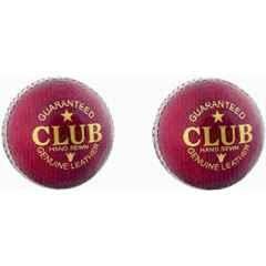 Pawanshut CRICKET LEATHER BALL 2 Pcs Cricket Leather Ball Standard Red (Pack of 2)