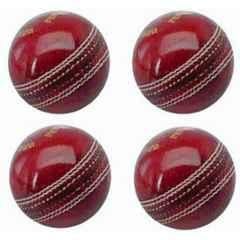 Matrica Leather Standard Red Professional Grade Impact Cricket Ball for Club Play(Pack of 4)