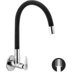 Gold Bell Pan Brass Black & Silver Wall Mounted Kitchen Sink Tap with Flexible Spout