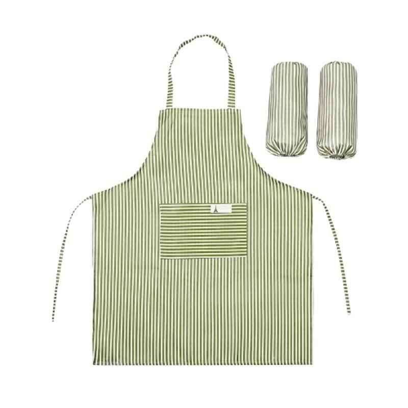 Rubik Polyester Green Kitchen Apron