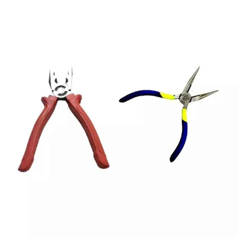 Sky Blue 2 Pcs 7.8 inch Lineman Plier Combo, SBE_PLIER_COMBO_MOD_01143