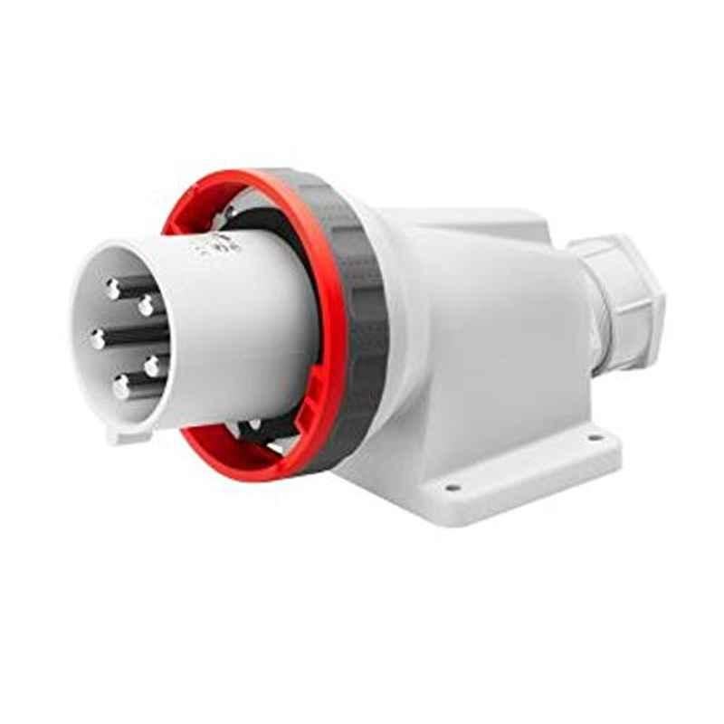Gewiss 125A 415V 3P+N+E IP67 Red 90 deg Angled Surface Wall Mounting Socket, GW60461