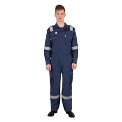 Club Twenty One Workwear IFR PRO Max Aramid Navy Blue Safety Coverall, 3016, Size: L