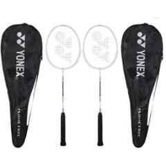 Yonex GR 303i 88g Standard White Strung Badminton Racquet (Pack of 2)