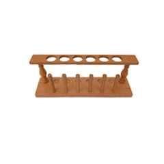 ELECOPTO 25mm Wooden Test Tube Stand with 6 Holes