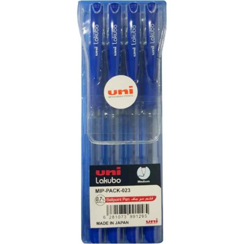 Mitsubishi MIP-PACK-023 0.7mm Blue Ball Point Pen, NDS-107300 (Pack of 4)