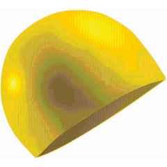 Matrica Silicone Warm Yellow Wrinkle Free Swimming Cap, Size: Free