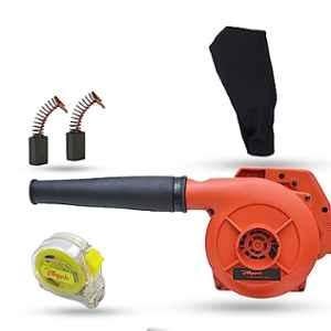 Hillgrove 800W Plastic Red Electric Air Blower with Carbon Brushes & Measuring Tape, HGCM1068