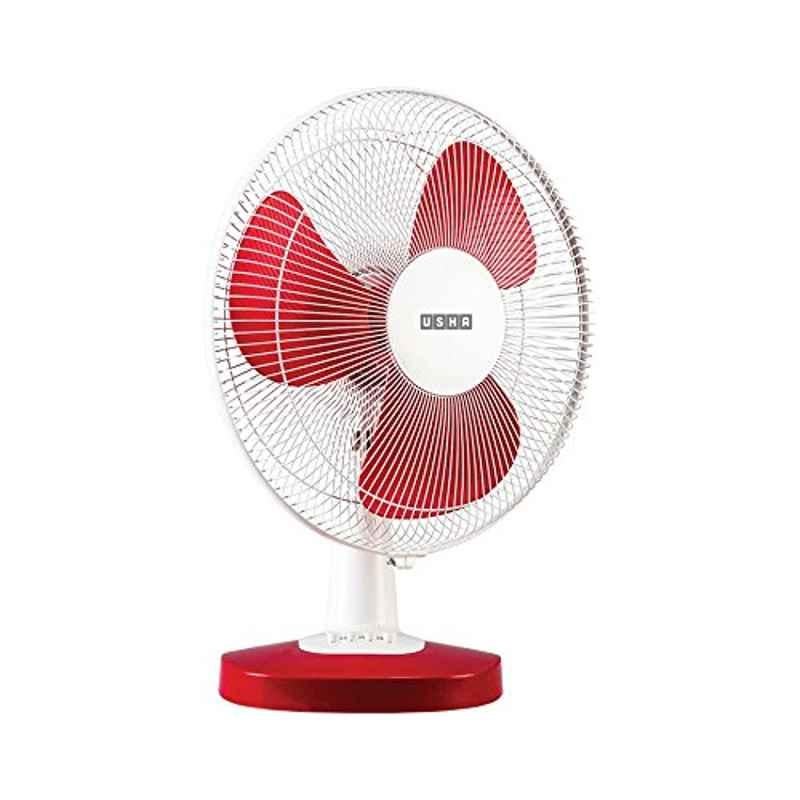 Usha Mist AIR DUOS 55W 1280rpm Red Table Fan, 121022758R