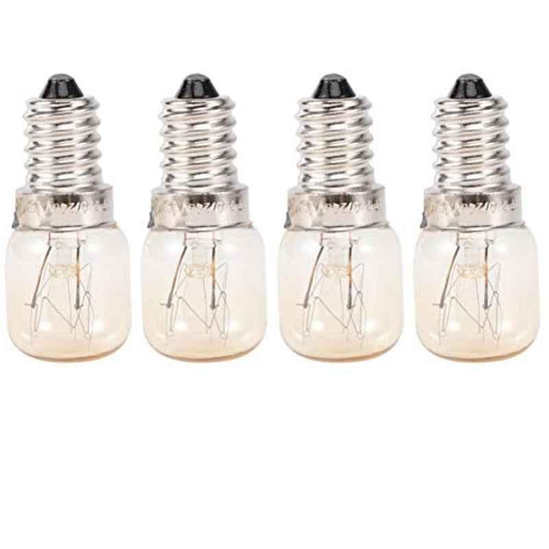 15W 2700K Glass & Copper E14 Microwave Oven Bulb (Pack of 4)