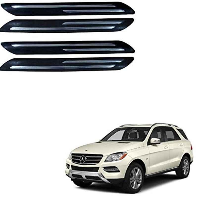 Kozdiko 4 Pcs Double Chrome Bumper Protector Black Set for Mercedes Benz GLC-Class