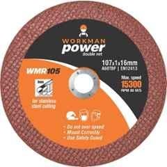 Workman 4 inch Red Double Net Cut off Wheel for Metal & Stainless Steel Cutting, WMR105 (Pack of 25)