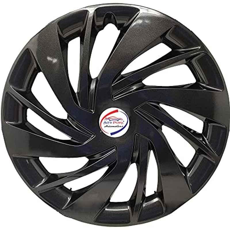 Auto Pearl 4 Pcs 15 inch ABS Black Car Wheel Cover Set for All Car, WCBLK46