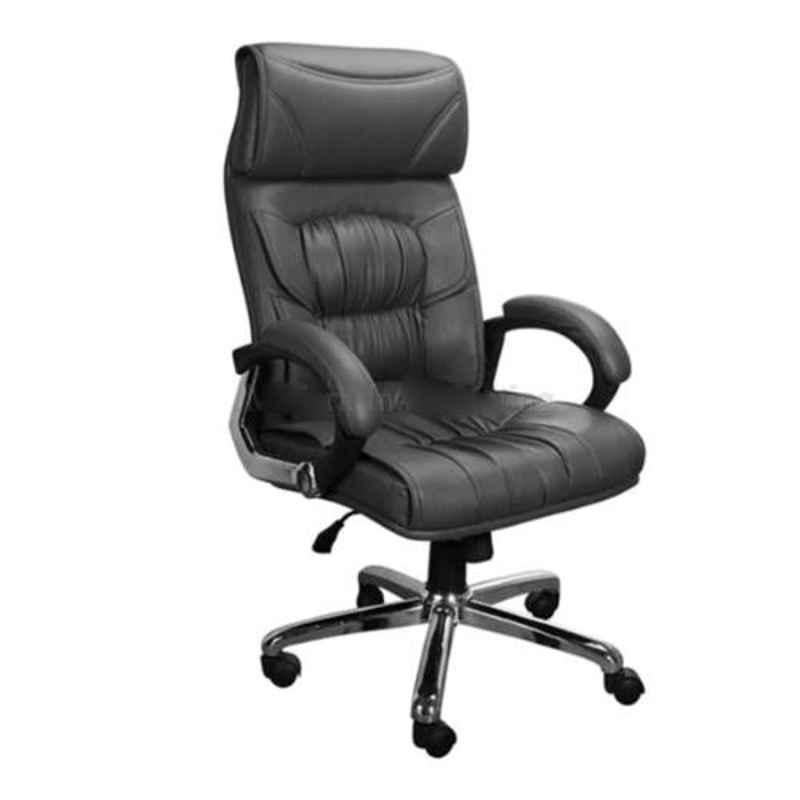 Modern India Leatherette Black High Back Office Chair, MI241 (Pack of 2)
