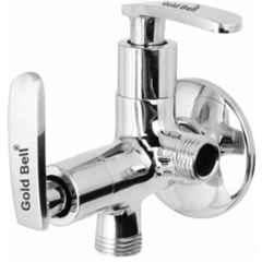Gold Bell Brass Silver Wall Mounted Chrome Finish 2 in 1 Angle Valve