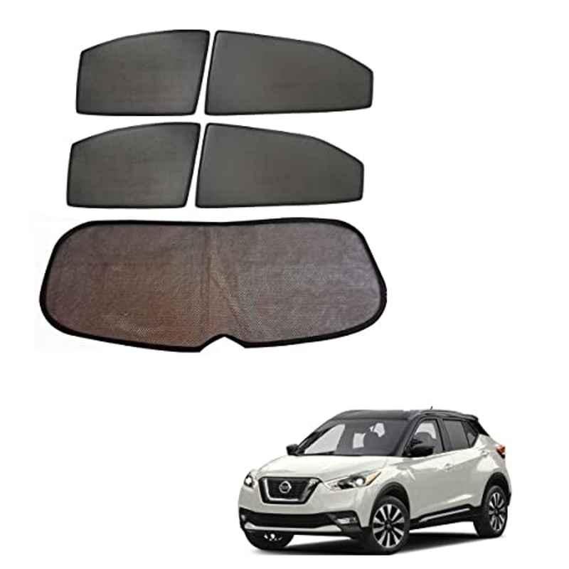 Kozdiko 5 Pcs Mesh Black Fixed Window & Rear Sun Shades Set for Nissan Kicks