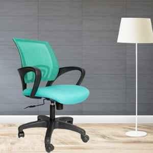 White Clouds Enterprise Rudo Green Medium Mesh Back Ergonomics Revolving Office Chair