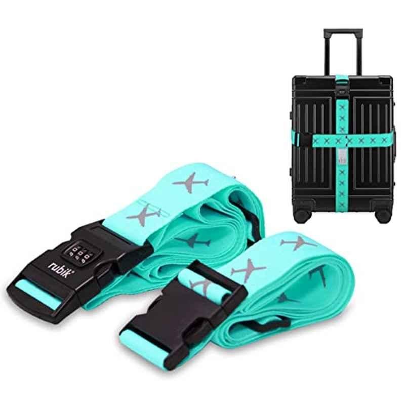 Rubik 210x5cm Sea Green Luggage Strap Belt, RBLSBA2 (Pack of 2)