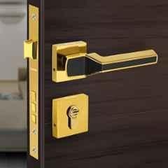 Plantex Main Door Locks for Home/Premium Mortise Lock for Door with 3 Years of Warranty by Plantex/Main Door Lock Set Gold & Black