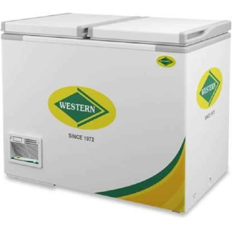 Western 325L White Double Door Standard Deep Freezer, NWHD 325 H