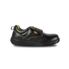 Woodland Steel Toe Leather 200J Black Safety Shoes, GC 6460024SS, Size: 6