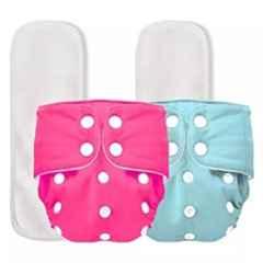 Fastgear Cotton Reusable Baby Diaper with Insert Pad, FG3302, Size: Small