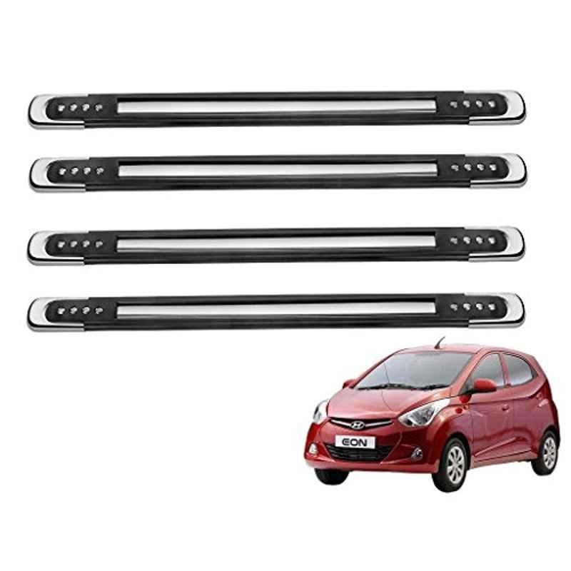 Kozdiko 4 Pcs Designer Black Bumper Protector Set for Hyundai Eon, Koz-35148