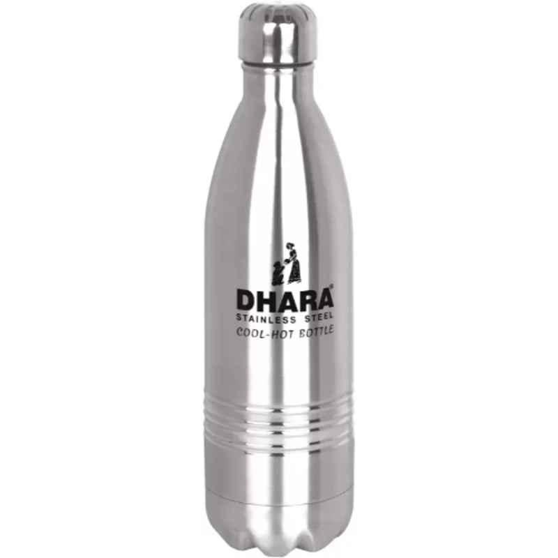 Dhara 24 Plus 500ml Stainless Steel 304 Silver Water Bottle, DBS500