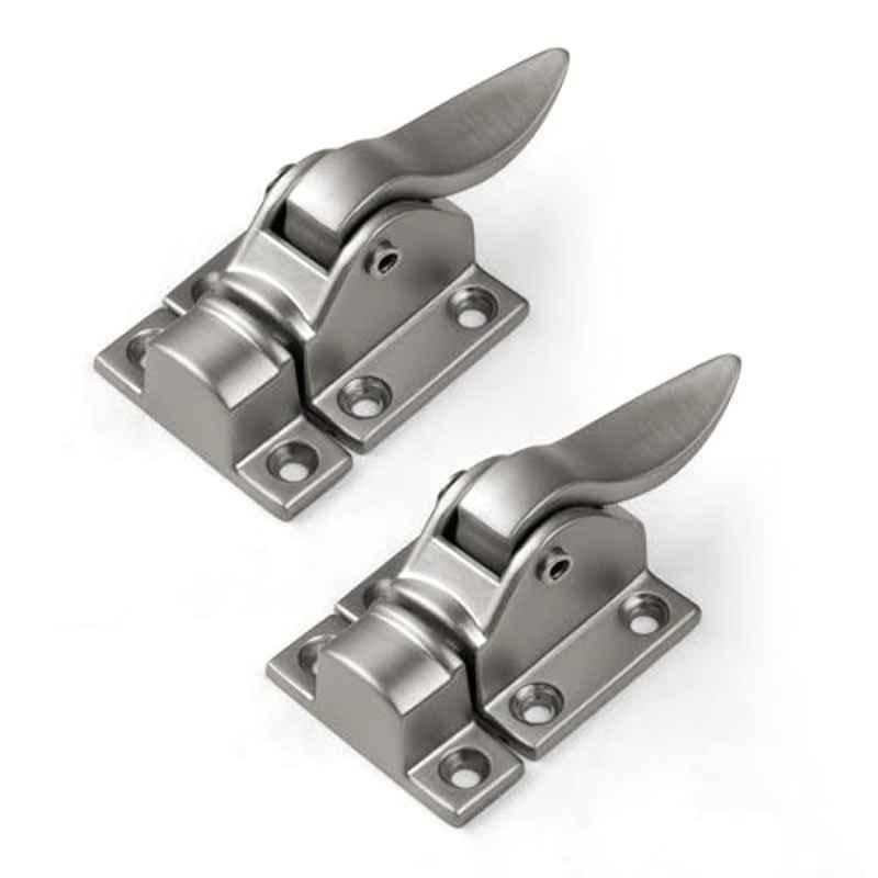 Plantex Zinc Alloy Satin Cabinet Latch for Kitchen Cabinets & Cupboards (Pack of 2)