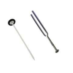 Forgesy GSS107 Queen Square Pattern Knee Hammer & 512Hz Tuning Fork Combo