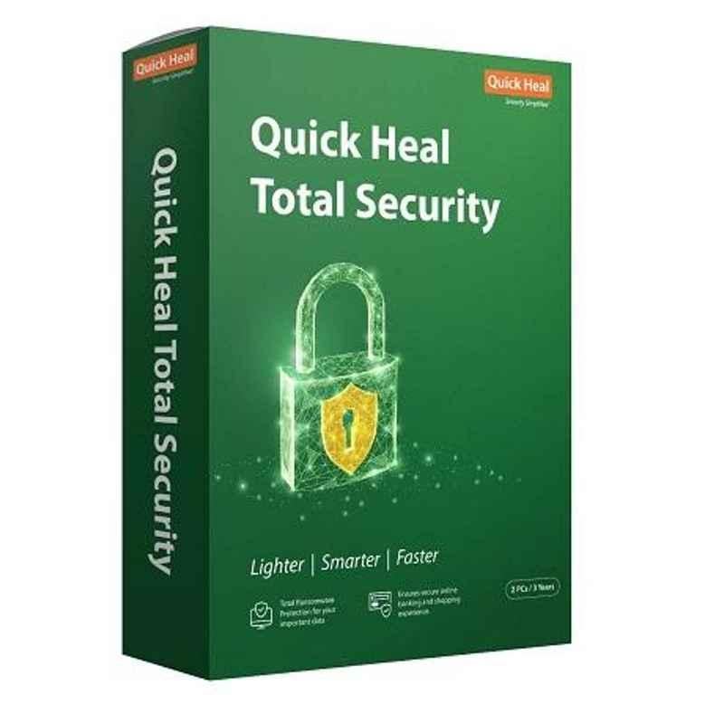 Quick Heal Total Security Latest Version, 2 PC, 3 Years (DVD)