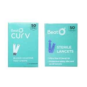 BeatO Curv 50 Blood Glucose Test Strips & 50 Lancets