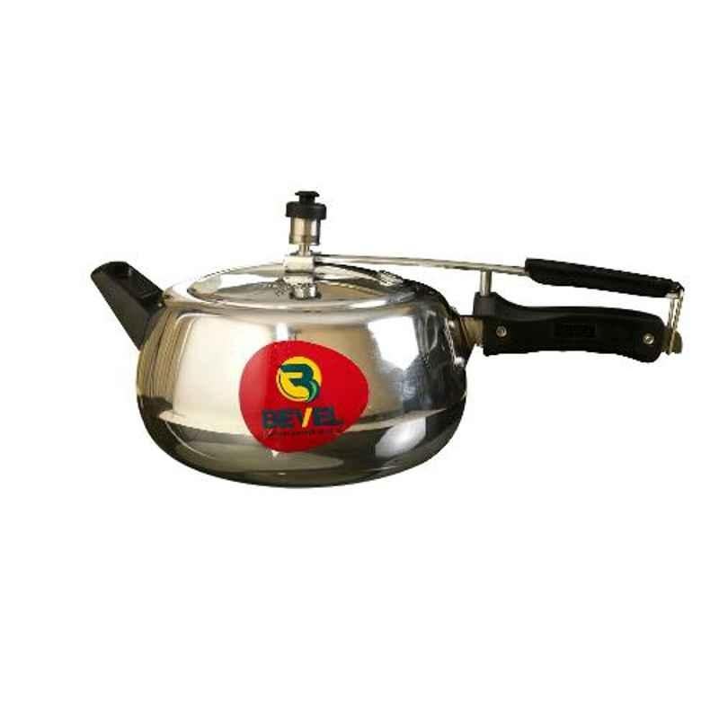 Bevel Peacock Silver 5L Food Grade Aluminium Pressure Cooker