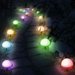 Gigalumi GL-500RGB RGB 12m BIS Approved Solar Ground String Light with 1.4W Panel, 8 modes & 1800mAh Rechargeable Battery