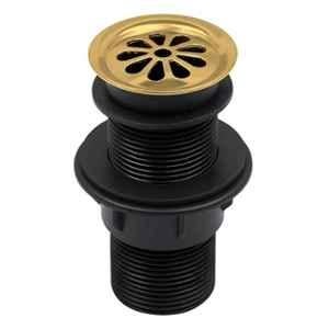 Plantex 6 inch Brass & Nylon Gold Full Thread Waste Coupling for Wash Basin/Coupling for Sink, BH-1116