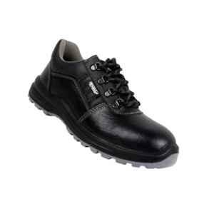 Coffer Safety M1024 Leather Steel Toe Black Work Safety Shoes, 82342, Size: 8