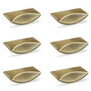Plantex Knobs for Drawer/2.5 inch Rectangular Drawer Knob/Pull-Push Knobs for Kitchen/Bedroom Drawer (Pack of 6) Antique Brass