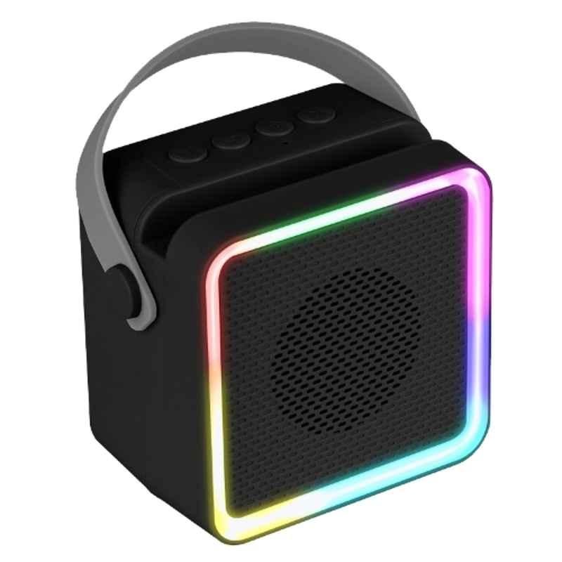 Zebronics County 8 8W Black Portable Bluetooth Speaker with Carry Strap, TWS Function & 8 RGB Modes, PSPK 50