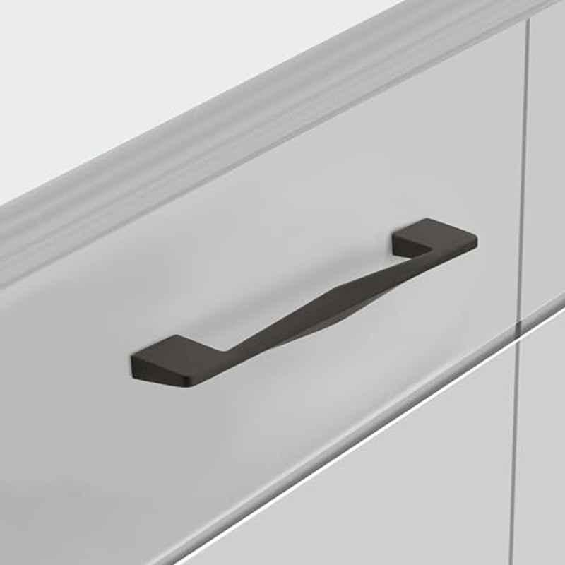 Plantex 160mm Zinc Black Powder Coated Finish Pull Cabinet Handle for Home & Office, APS-PH-104-BLCK-160MM-PK4 (Pack of 4)