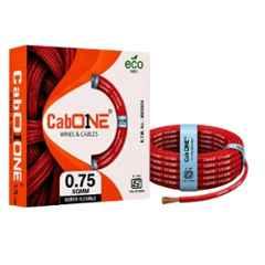 CabONE 0.75Sqmm Red FR PVC Multistrand CCA Electrical Wire, CabONE001, Length: 90 m