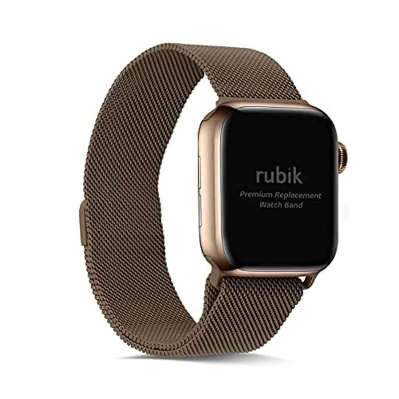 Rubik Metal Choco Brown Magnetic Mesh Strap for Apple Watch