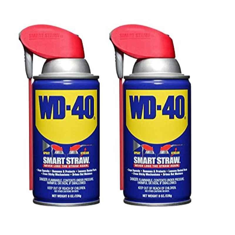 WD-40 8oz Company 110057 Multi-use Spray with Smart Straw, 110054 (Pack of 2)