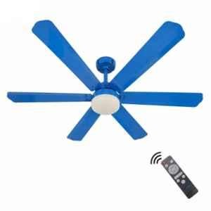Xuga Zephyr F1H 32W 5 Star 320rpm Copper Motor Sky Blue BLDC 6 Blade Ceiling Fan with Remote & 5 Years Warranty, Sweep: 1200 mm