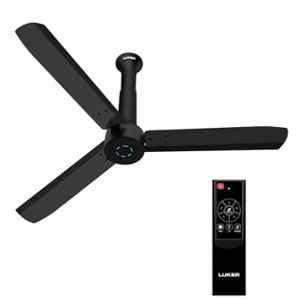 Luker Cosmos 60W 350rpm Black 5 Star 3 Blade BLDC Ceiling Fan with Remote & 3 Years Warranty, Sweep: 1200 mm