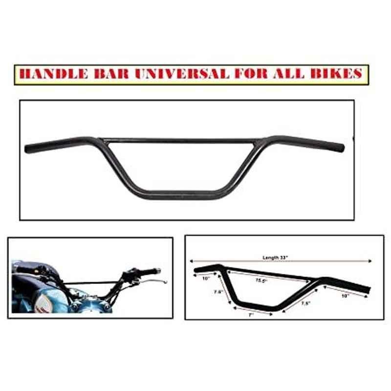 AOW Universal Customized Handle Bar/Handlebar Black Pipe/Rod BLk-05Universal for All Bikes