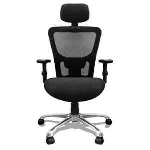 Savya Home Alloy Steel Black Beatle High Back Office Chair, AM-5006HBAJAL