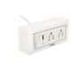 Palfrey 5A 2 Socket White Polycarbonate Electric Extension Board with USB Socket, Master Switch & 3m Wire, 653 USB