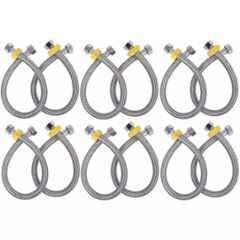 Fastgear 24 inch Stainless Steel Silver Connection Pipe, FG039 (Pack of 12)