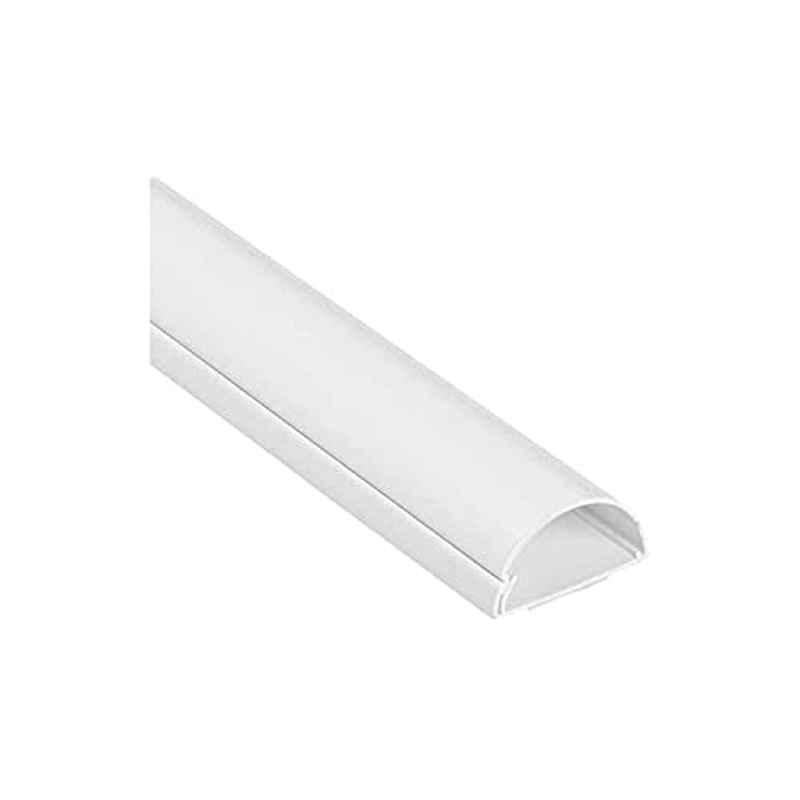 Reliable Electrical 15x50mm 1m PVC White Self-Adhesive Floor Trunking with Sticker
